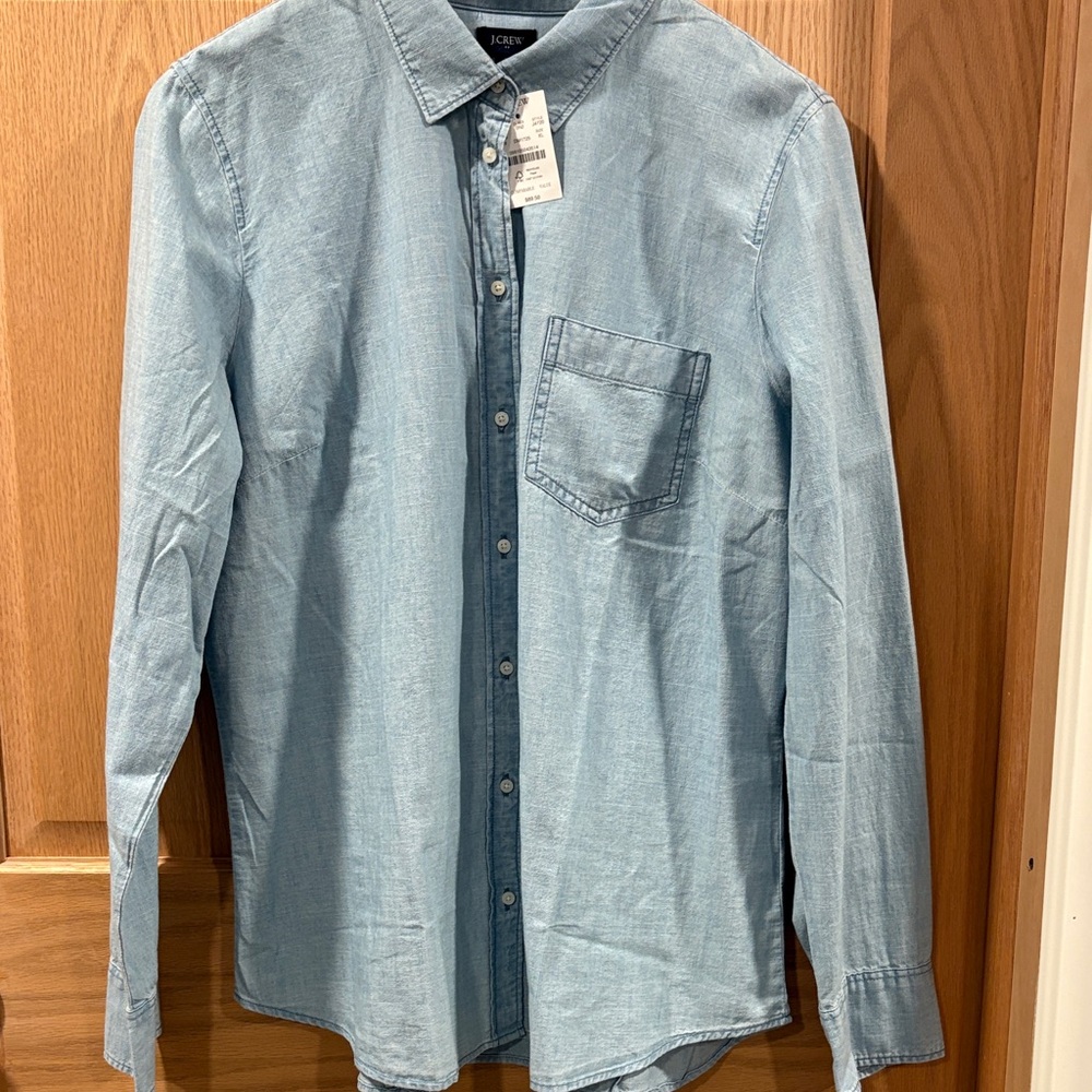 J. Crew Denim Blue Casual Button Down Shirt